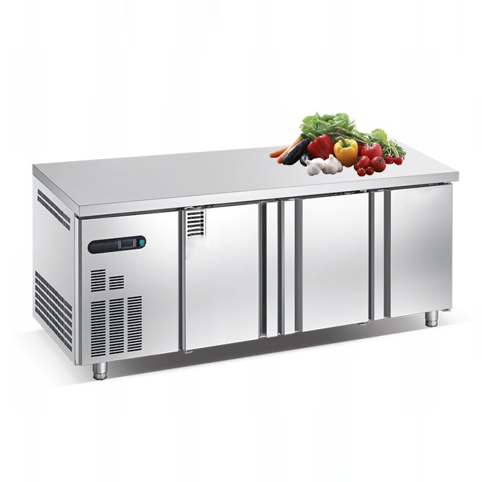Commercial Under Counter Freezer Stainless Steel Fridge Workbench Chiller Refrigerator Counter Top Refrigerator and Freezer