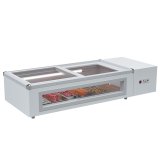 BEILI Small Display Fridge Counter Top Double Door Table Top Fridge