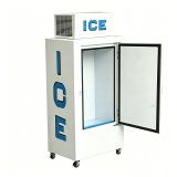 L-Large Capacity Upright Ice Storage Freezer Commercial Ice Merchandiser With Custom Sticker Available