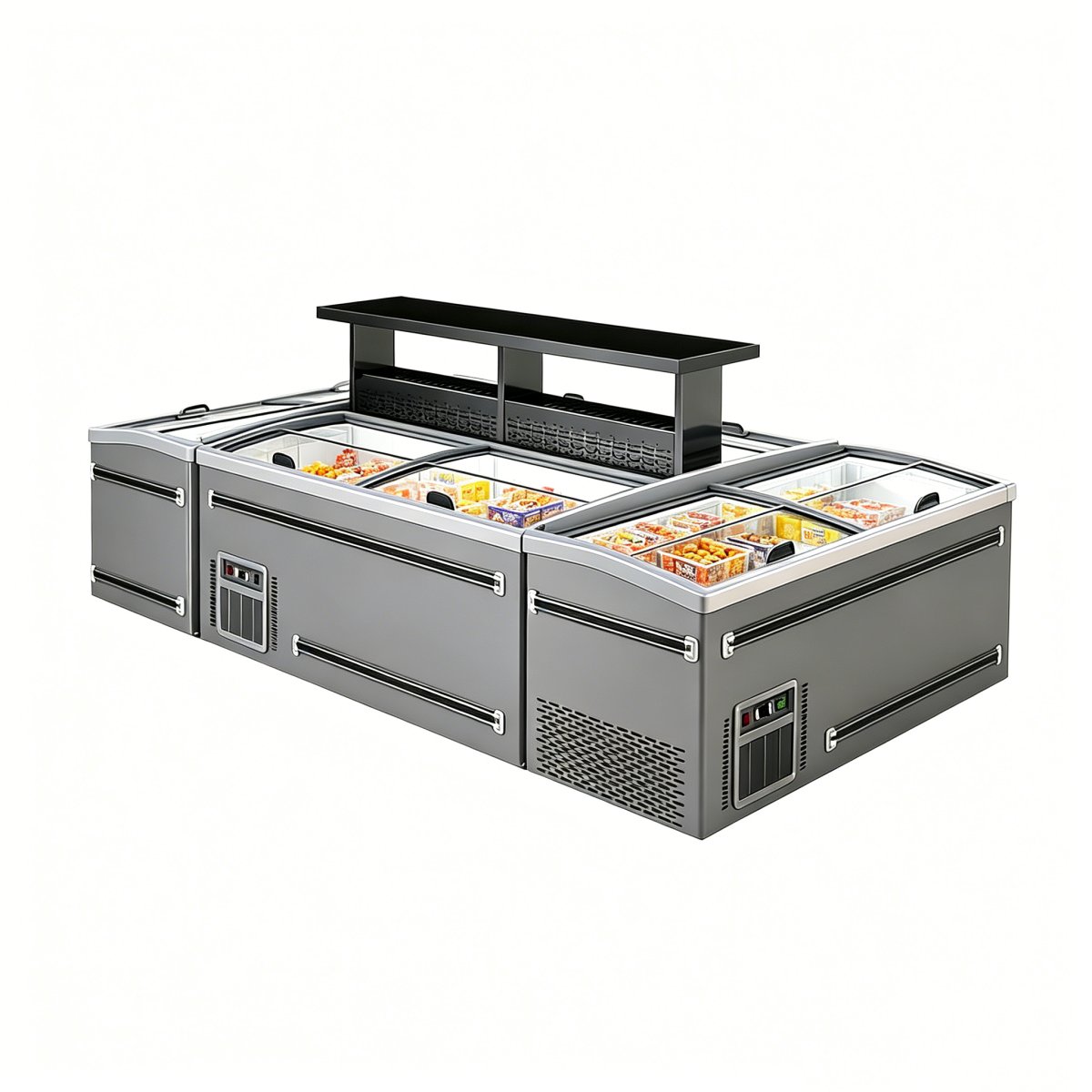 L- Commercial Combined Island Display Freezer for Supermarket Frozen Food Storage