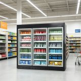 Space Saving Upright Beverage Fridge Removable Shelves Glass Door Display Chiller for Small Retail Store