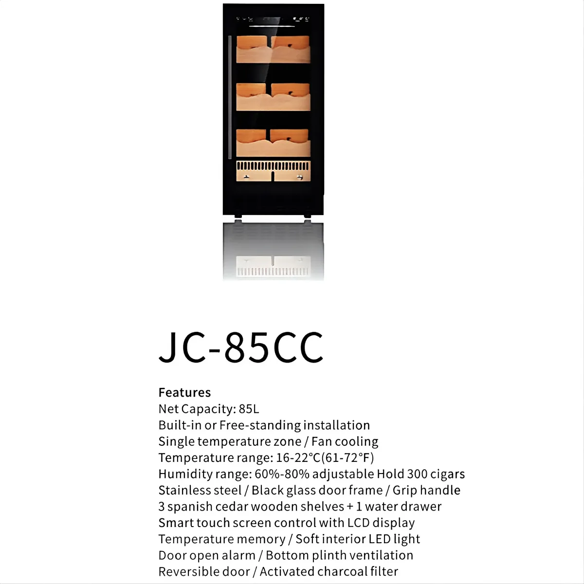 L- ODM Under Counter Wine Chiller Custom Logo Voltage Reversible Door Wine Cabinet for Global Distributors