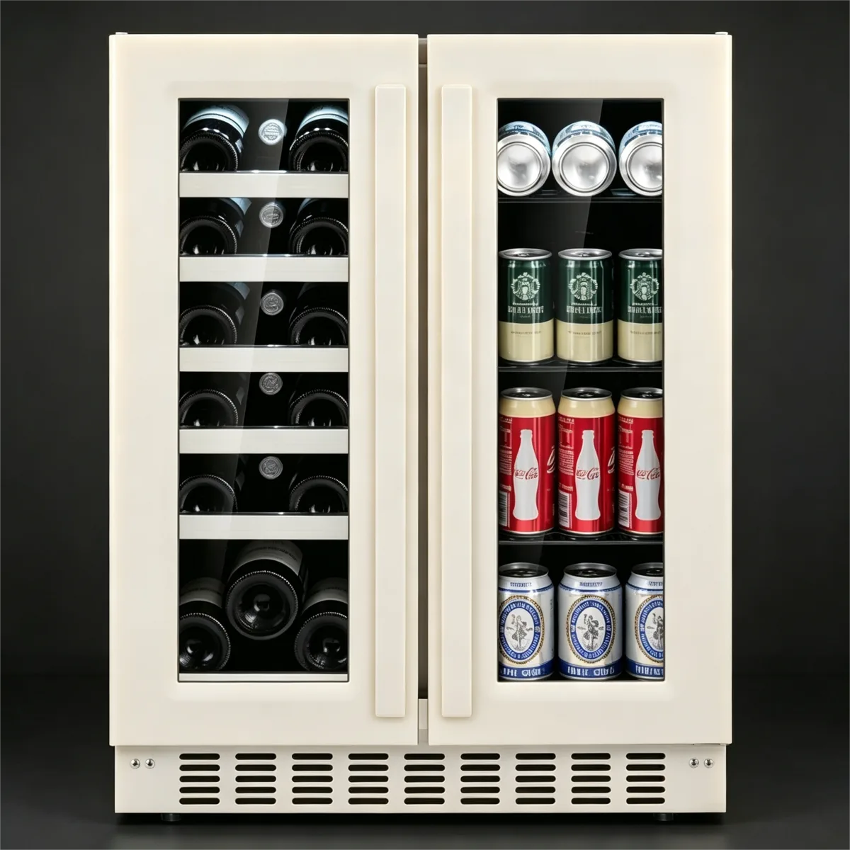 G-Dual Temp Fan Cooling Wine Drink Combo Fridge JC-115DR