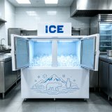 C-Custom Printed Double Door Ice Storage Freezer Fast Cooling Design for Ice Wholesale Stores