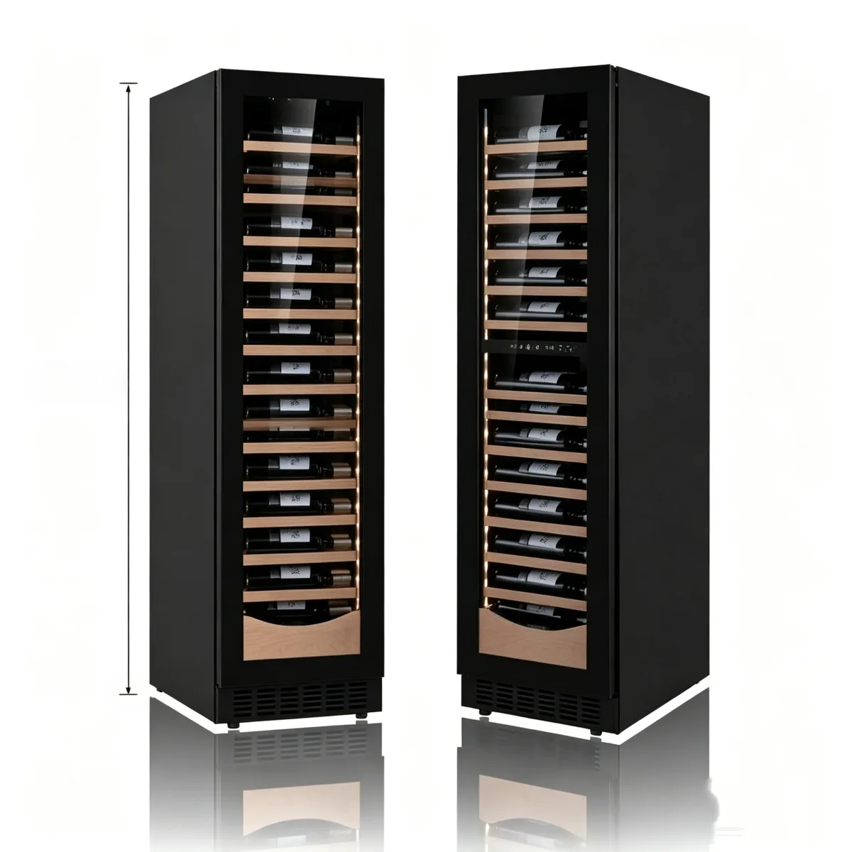L-  Air Cooling Wine Cooler Temperature Memory Door Open Alarm Single Glass Door Vertical Wine Fridge
