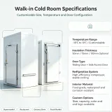 Industrial Commercial Cold Room Custom Walk-in Refrigerator Freezer for Fresh Frozen Food