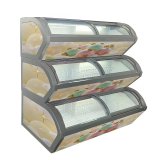 Commercial Ice Cream Display Freezer Countertop Refrigerated Showcase for Convenience Store