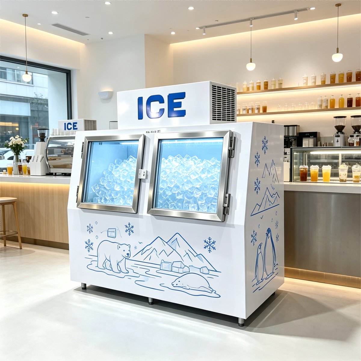 C-Energy Saving Air Cooling Commercial Ice Storage Freezer with Digital Temperature Control