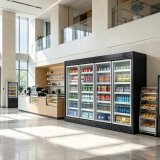 Four Door Clear Glass Commercial Display Refrigerator Auto Defrost Upright Refrigerated Showcase for Supermarket