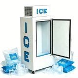 L-Mobile Vertical Ice Storage Freezer Energy Efficient Ice Storage Cabinet for Gas Station Ice Retail Shop