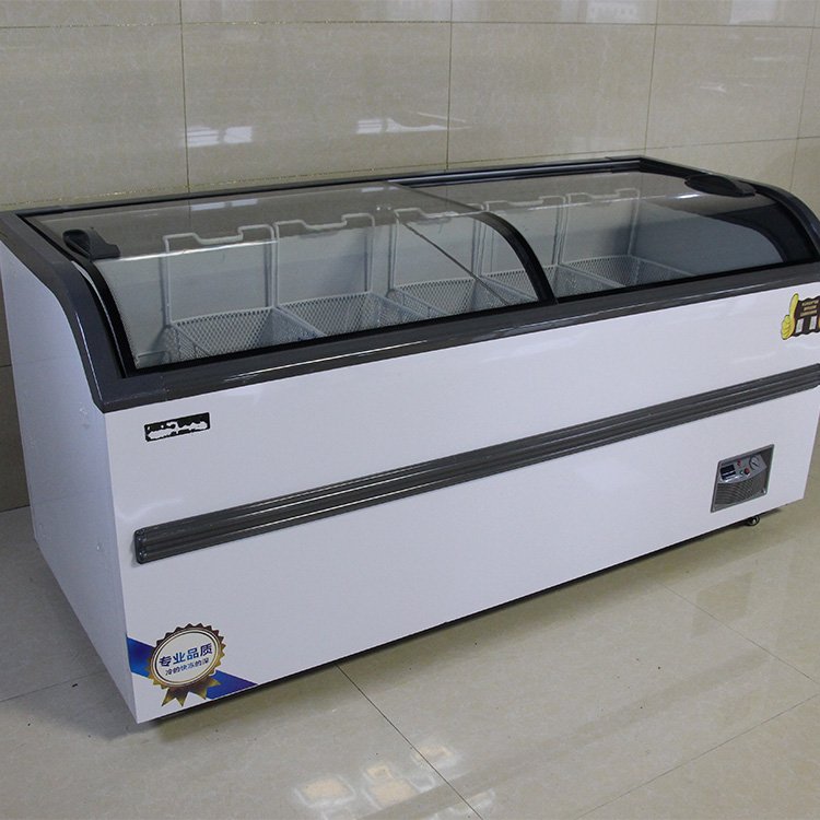 Factory Hot Selling Supermarket Commercial Island Cooler Freezer Horizontal Freezer
