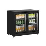 2 Doors Fridge Glass Beverage Display Fridge Party Ice Drink Back bar Bottle Built in Wine Cooler Under Counter