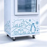 C-Commercial Single Glass Door Ice Storage Freezer Fast Uniform Air Cooling for Packaged Ice Storage