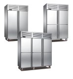 Customize Static Cooling 2 Door Commercial Freezer Stainless Steel Pastry Refrigerator Restaurant Kitchen Refrigerators for Sale