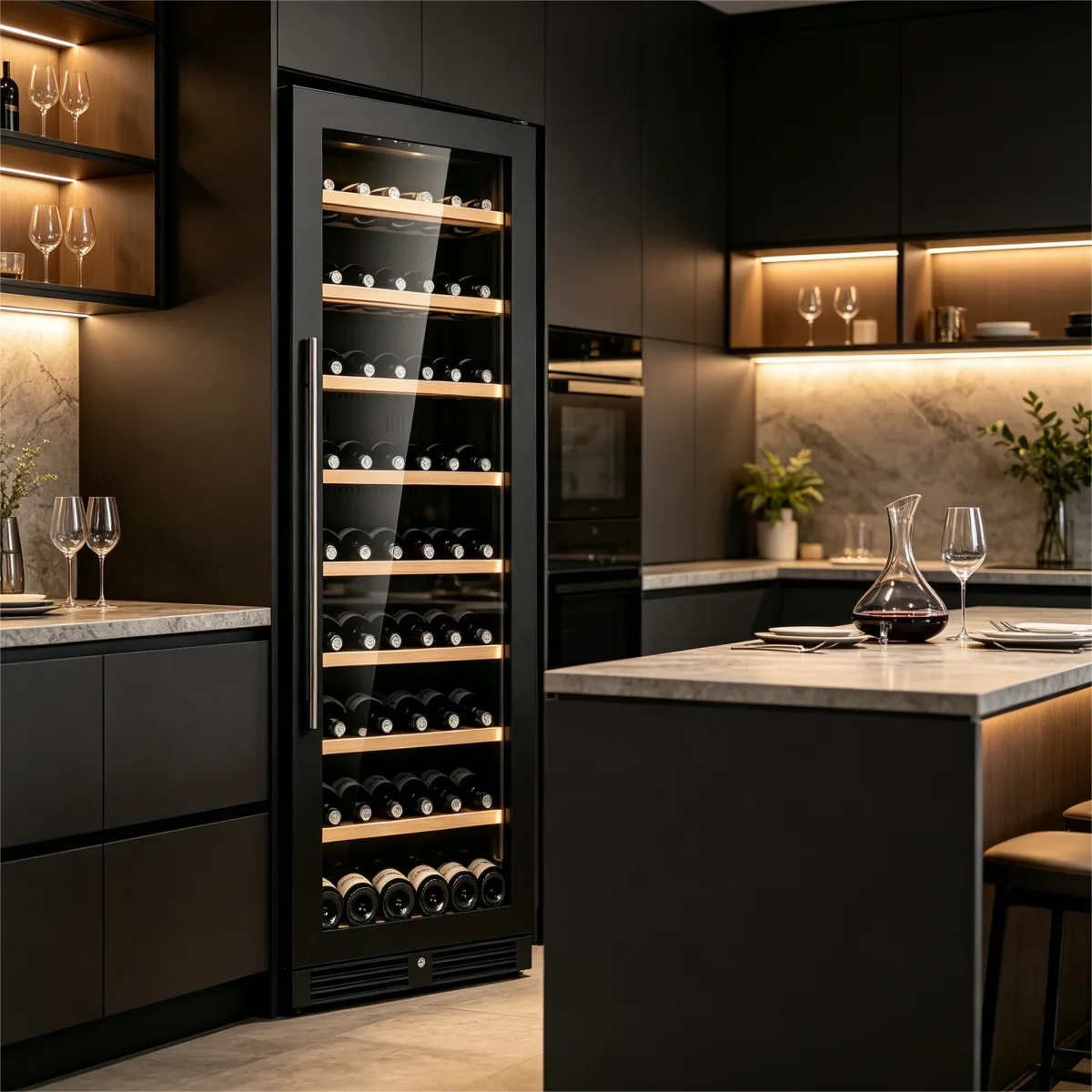 G-JC-275AF 275L Single Zone Built in Wine Storage Cabinet