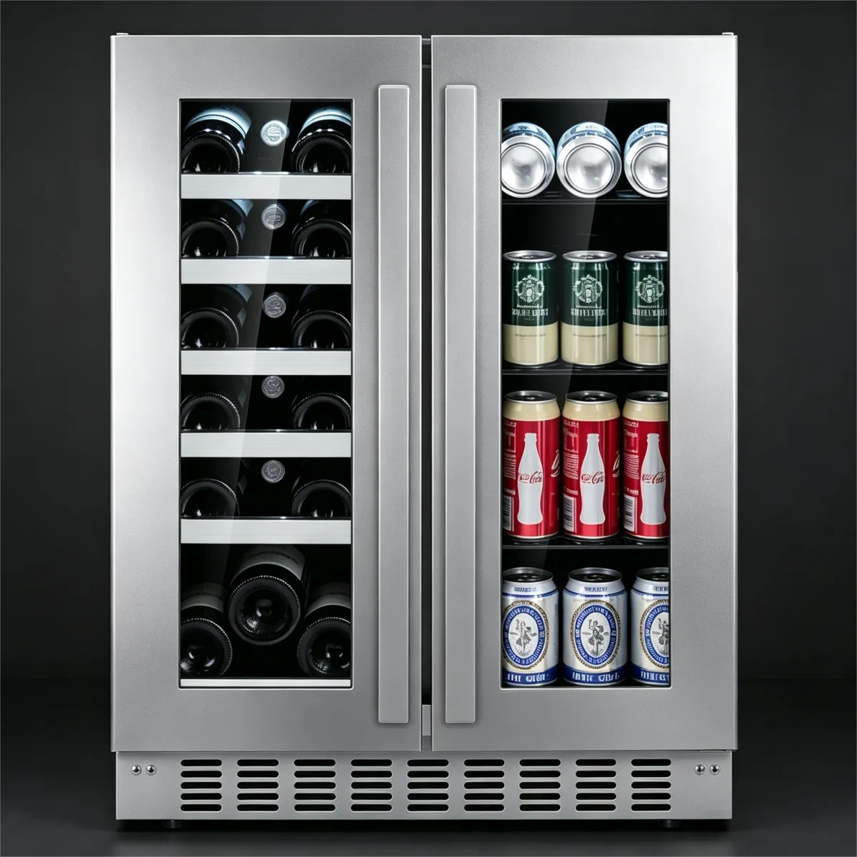 G-Dual Temp Fan Cooling Wine Drink Combo Fridge JC-115DR