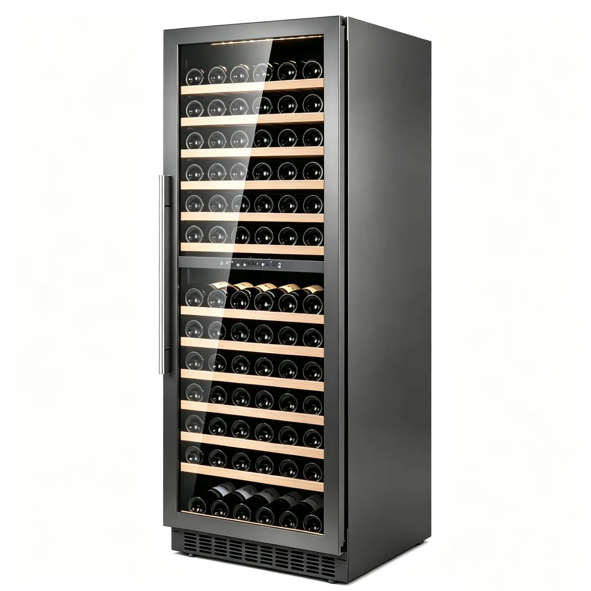 G-Touch LED LCD Control Wine Cabinet Temperature Memory Door Alarm