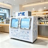 C-Fast Cooling Overheat Protection Double Door Ice Storage Freezer Vertical Ice Holding Equipment