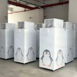 Factory Vertical Ice Merchandiser Top Compressor Lockable Solid Door Bagged Ice Storage Freezer Outdoor Use
