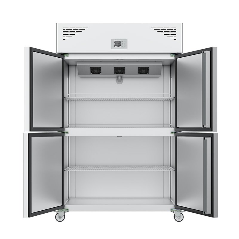 Outdoor Commercial Kitchen 1000l Deep Chest 4 Doors Refrigerator Freezer