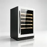 C-165L Vertical Built-in Wine Refrigerator Solid Wood Racks 5-12℃