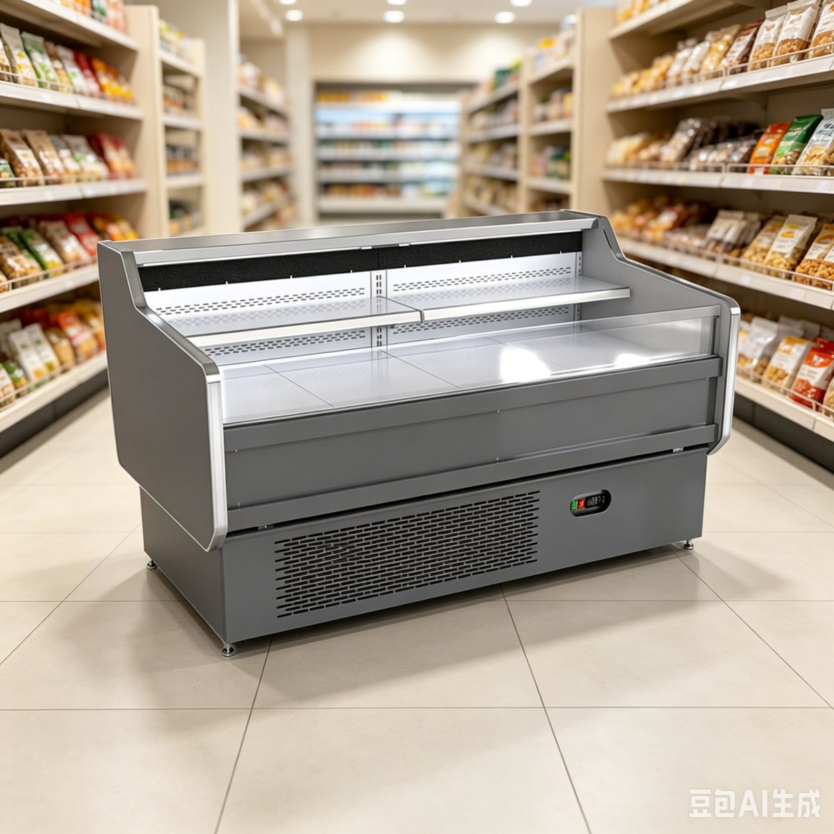Plug-in Commercial Meat Cooler Fast Cooling Open Service Counter for Supermarket Fresh Food Zone
