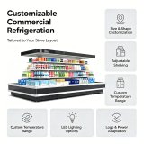 Plug-in Type Cylindrical Cooler Low Noise Circular Display Chiller for Grocery Checkout Area