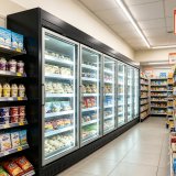 3 Door Anti-fog Glass Showcase Freezer Commercial Freezer for Grocery Stores