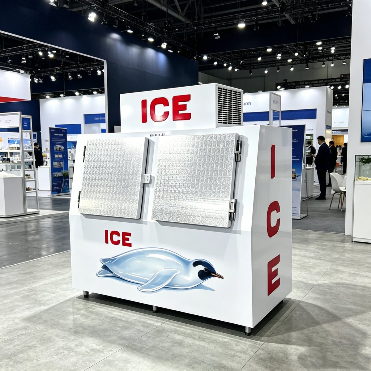 L-Commercial Ice Keep Freezer Large Capacity Horizontal Ice Storage Refrigerator for Storing Bagged Cube Ice