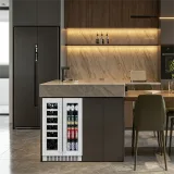G-JC-115DR 115L Built-in Freestanding Dual Zone Wine & Beverage Cooler