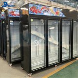 Commercial Beverage Display Vertical Cooler Glass Door Chiller