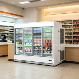 Walk-in Glass Door Display Fridge Freezer Food Grade Commercial Refrigeration Equipment