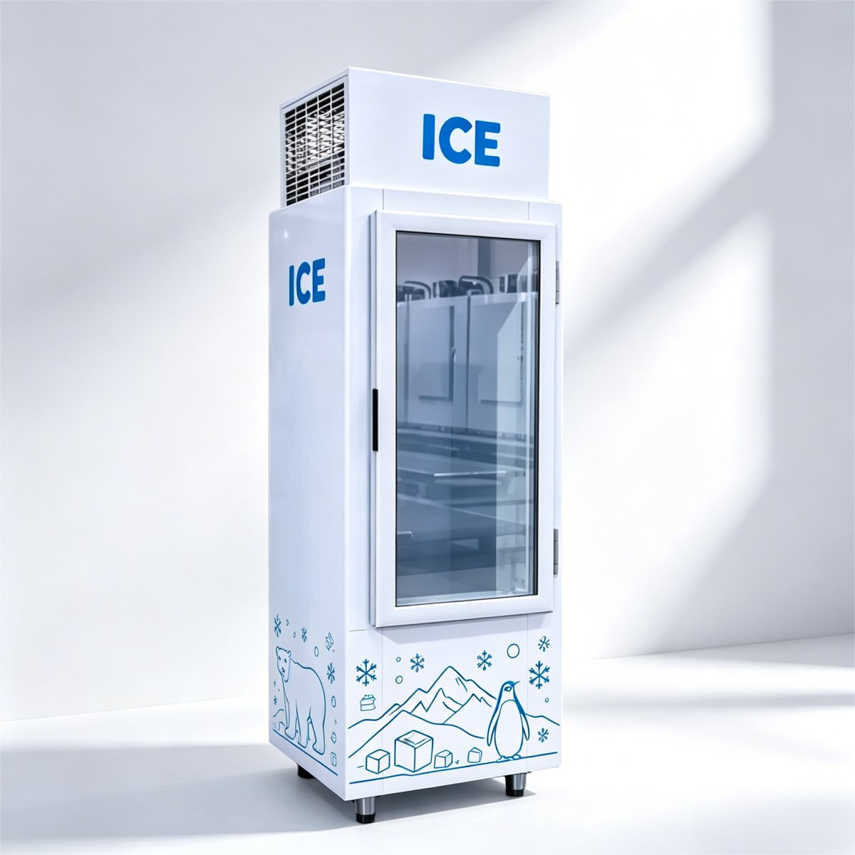 C-Fast Cooling Digital Thermostat Single Door Ice Storage Freezer Thick PU Foam Anti-Melting Design