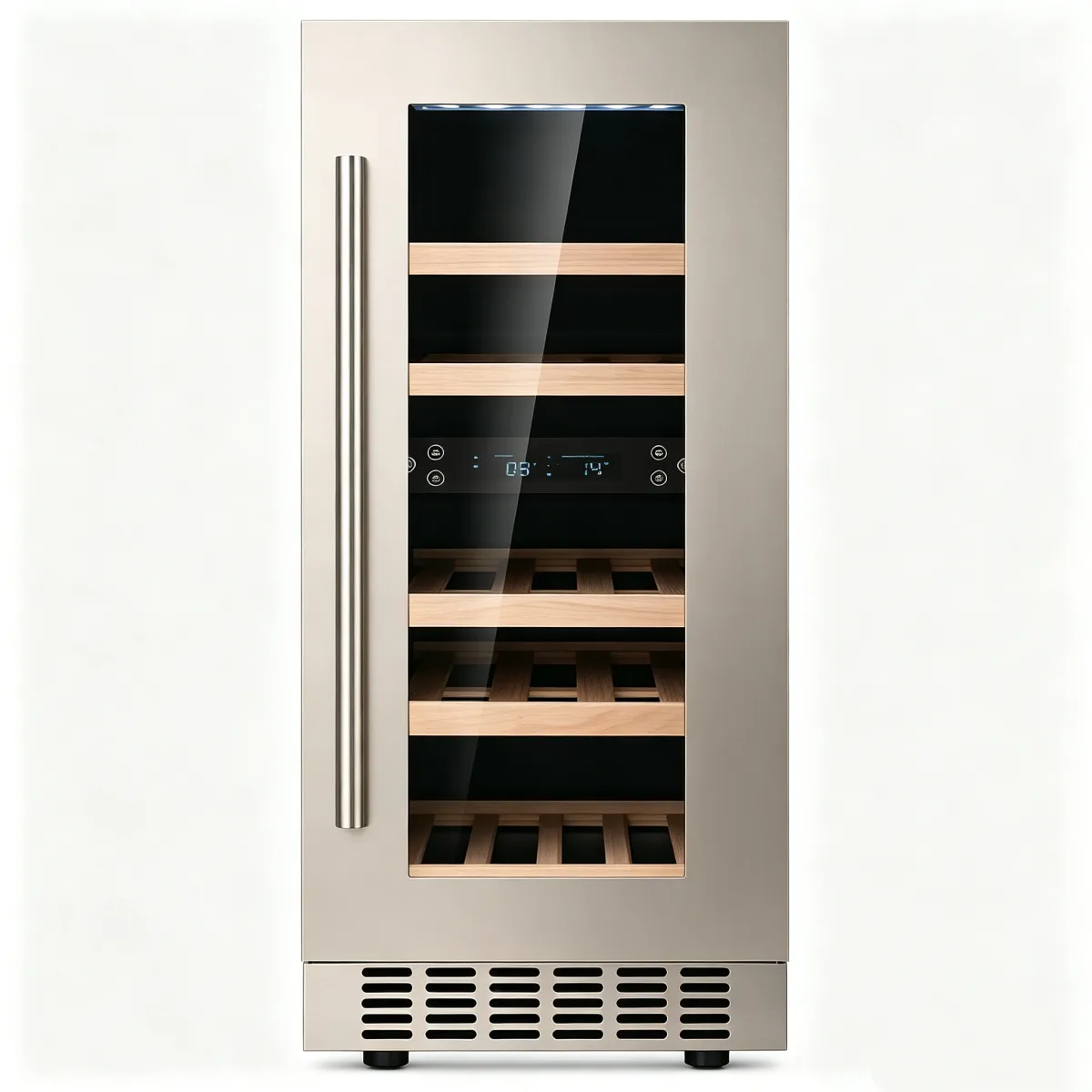 G-Reversible Door Stainless Steel Wine Cooler With Door Alarm