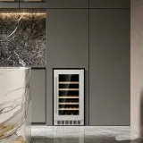L- Slim Vertical Wine Refrigerator Reversible Door UV-Free LED Light Household Built-in Wine Chiller