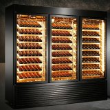 L-High End Rose Gold Three Glass Door Wine Cellar Fridge Digital Control Commercial Wine Display Cooler for Wine Business