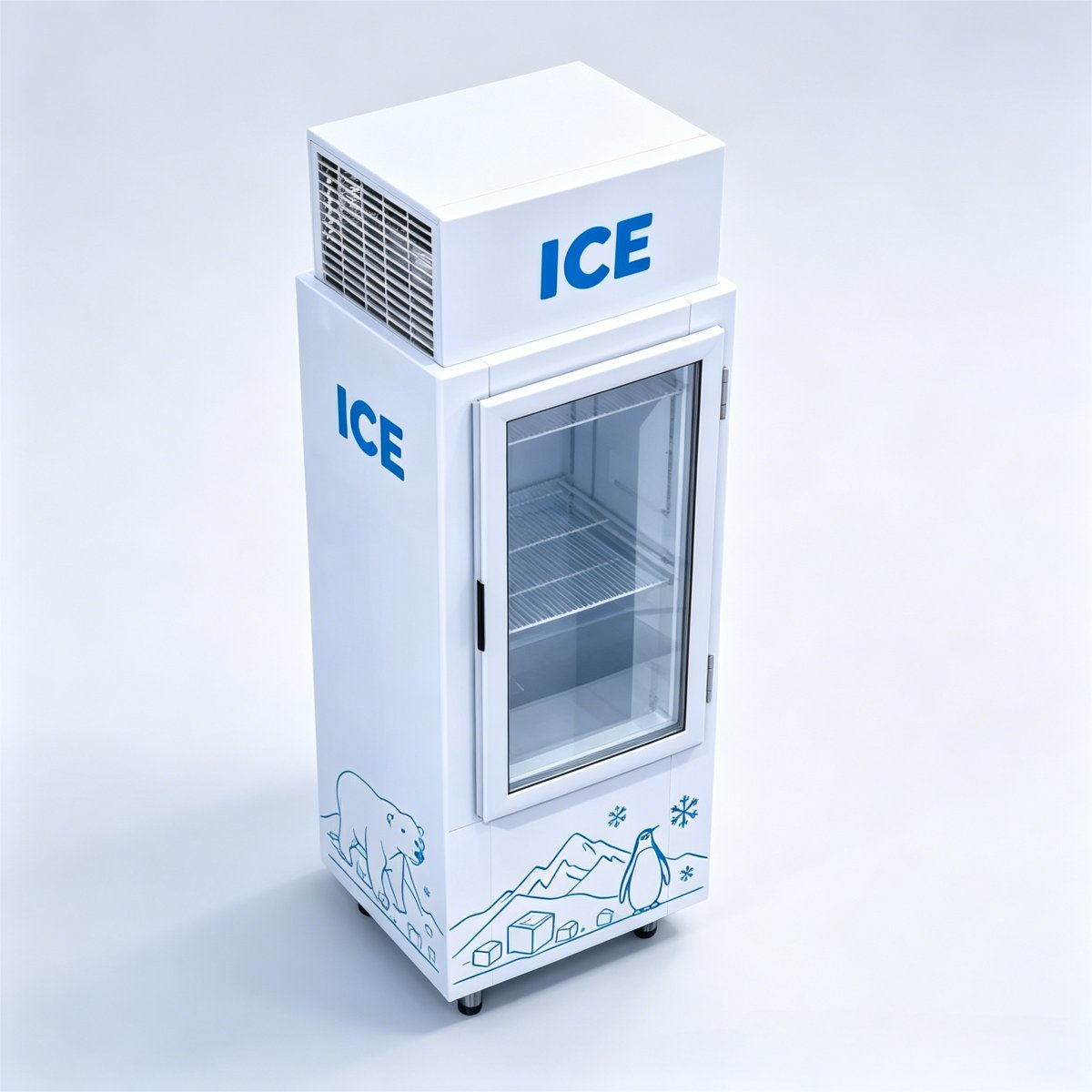 C-Vertical Single Door Ice Storage Freezer Fast Direct Cooling System Suitable for Bar and Seafood Stall