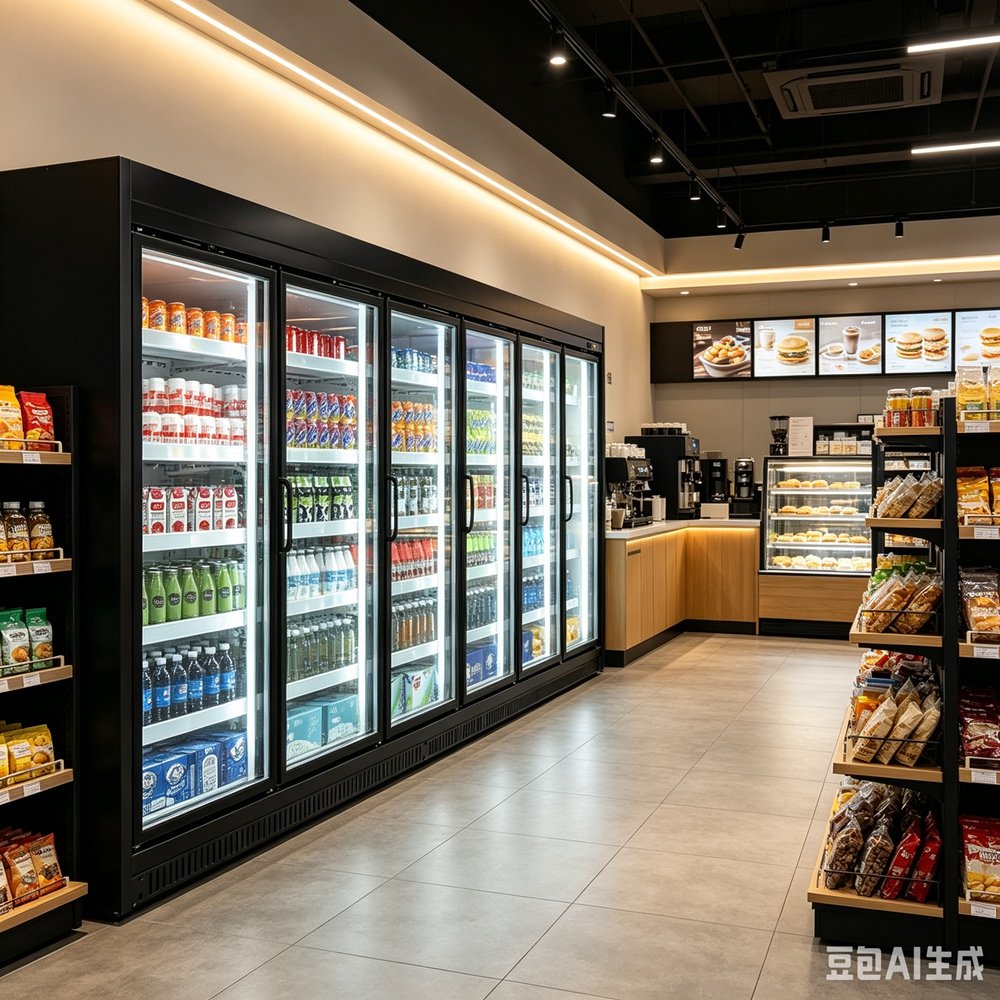 Rapid Deep Freeze Commercial Freezer Anti-rust Body Multi-door Frozen Display Case for Frozen Dessert Display
