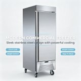 C-Commercial 600L Large Capacity Vertical Deep Freezer -20℃ ~-5℃ Upright Frozen Food Display Freezer
