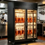 L- Double Glass Door Air Drying Showcase for Roast Duck Shop
