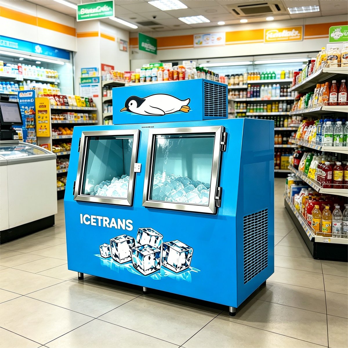 G-Energy Saving Double Door Ice Storage Cabinet for Hotel Bar Catering