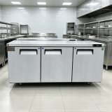 3 Door Stainless Steel Under Counter Refrigerator Commercial Worktop Fridge