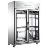L- Double Glass Door Air Drying Showcase for Roast Duck Shop