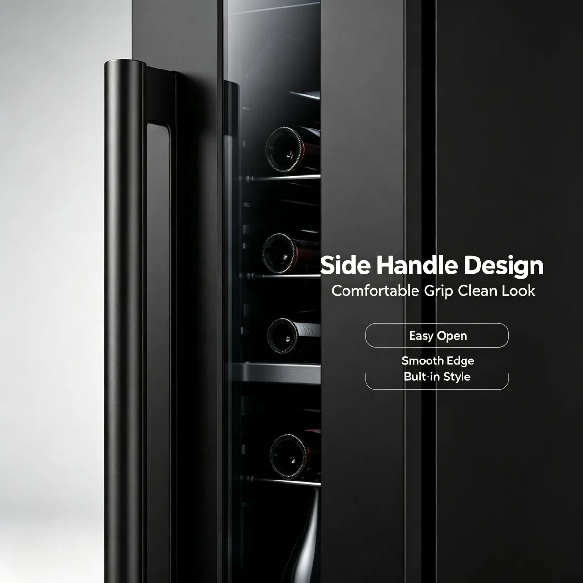 C-Narrow Vertical Kitchen Embedded Wine Cooler 58L Red Wine Storage Refrigerator