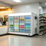 Multi-Door Commercial Display Refrigerator Large Capacity Back Stock Cooler for Supermarket Gas Station