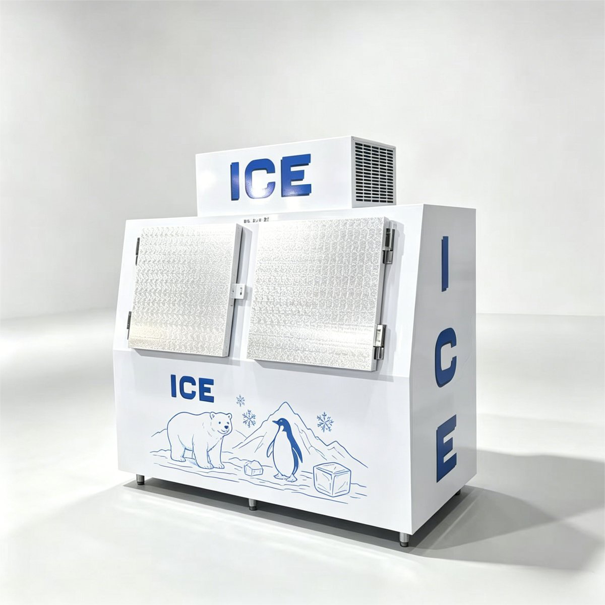 C-Fast Cooling Constant Low Temp Double Door Ice Storage Freezer Thick PU Foam Anti Melting Design