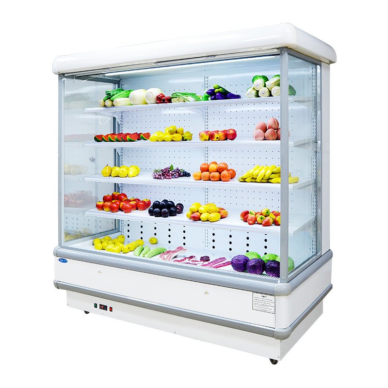 Dairy Products air Curtain Display Meat Supermarket Open Chiller