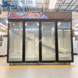 4 Door Beverage Cooler Red Bull Refrigerator Chiller Showcase Refrigerator Display Cooler