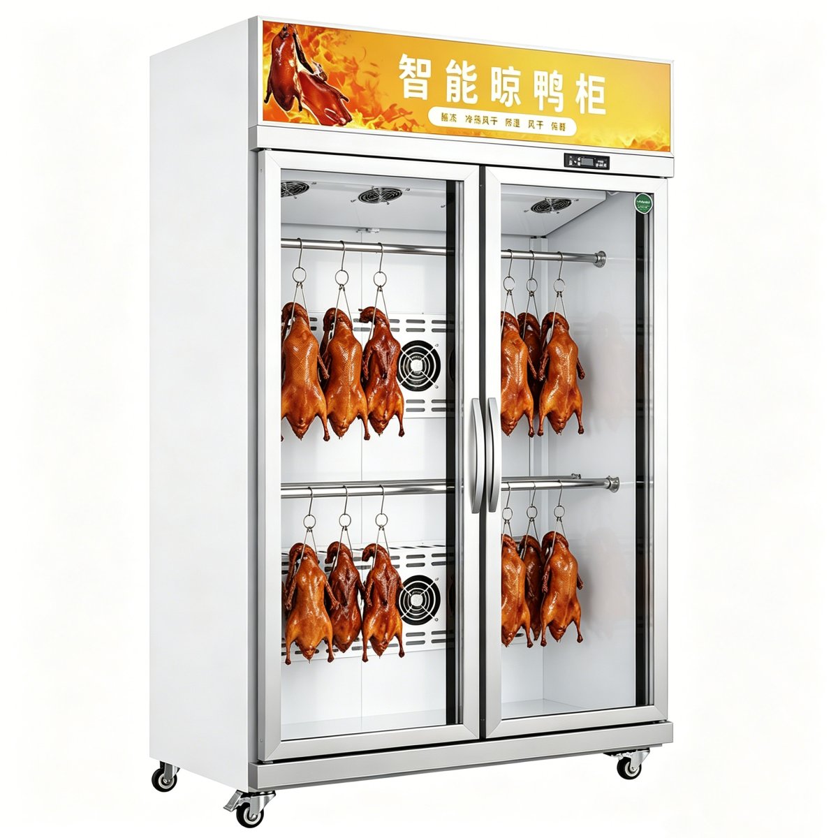 L- Double Door Roast Duck Air Dry Chiller Restaurant Display Cabinet