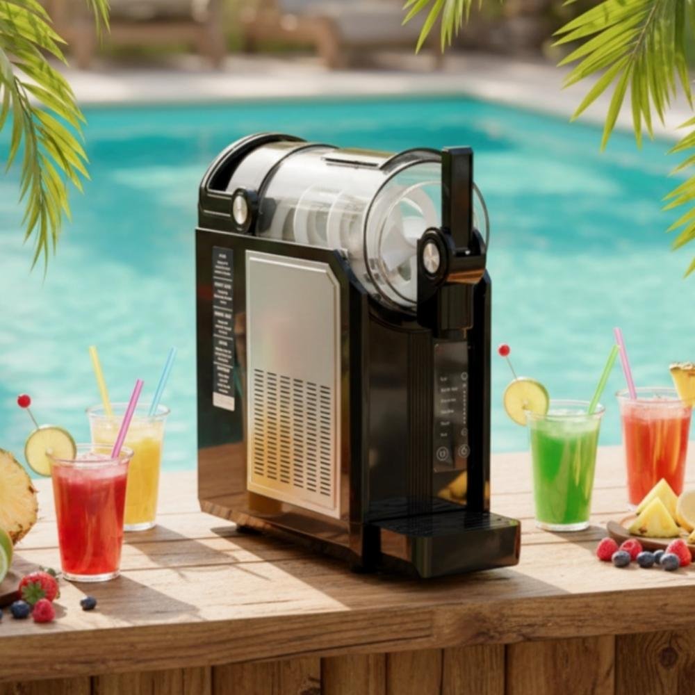 High Efficiency Single Tank Ice Slush Machine Commercial Continuous Working Slushie Maker for Snack Bar